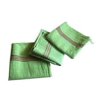 Series of 3 linen towels