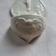 Antique Baptismal Font in Fine Faience Creil and Montereau White Christ Cross