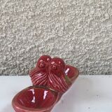 Saleron slurry in enamelled ceramic red and vintage gold