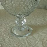 Glass candy box covered pot shower base diamond tip decor