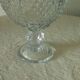 Bonbonnier en verre pot couvert pied douche decor pointe de diamant
