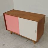 Wooden buffet U 452 pink by Jiri Jiroutek for Intérier Praha 1960