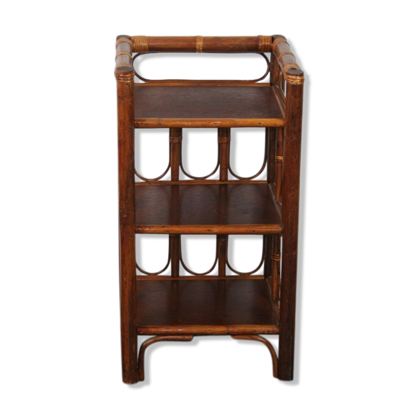 Vintage rattan shelf