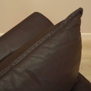 Brown leather armchair, Italian design, 1960s, production: Italy