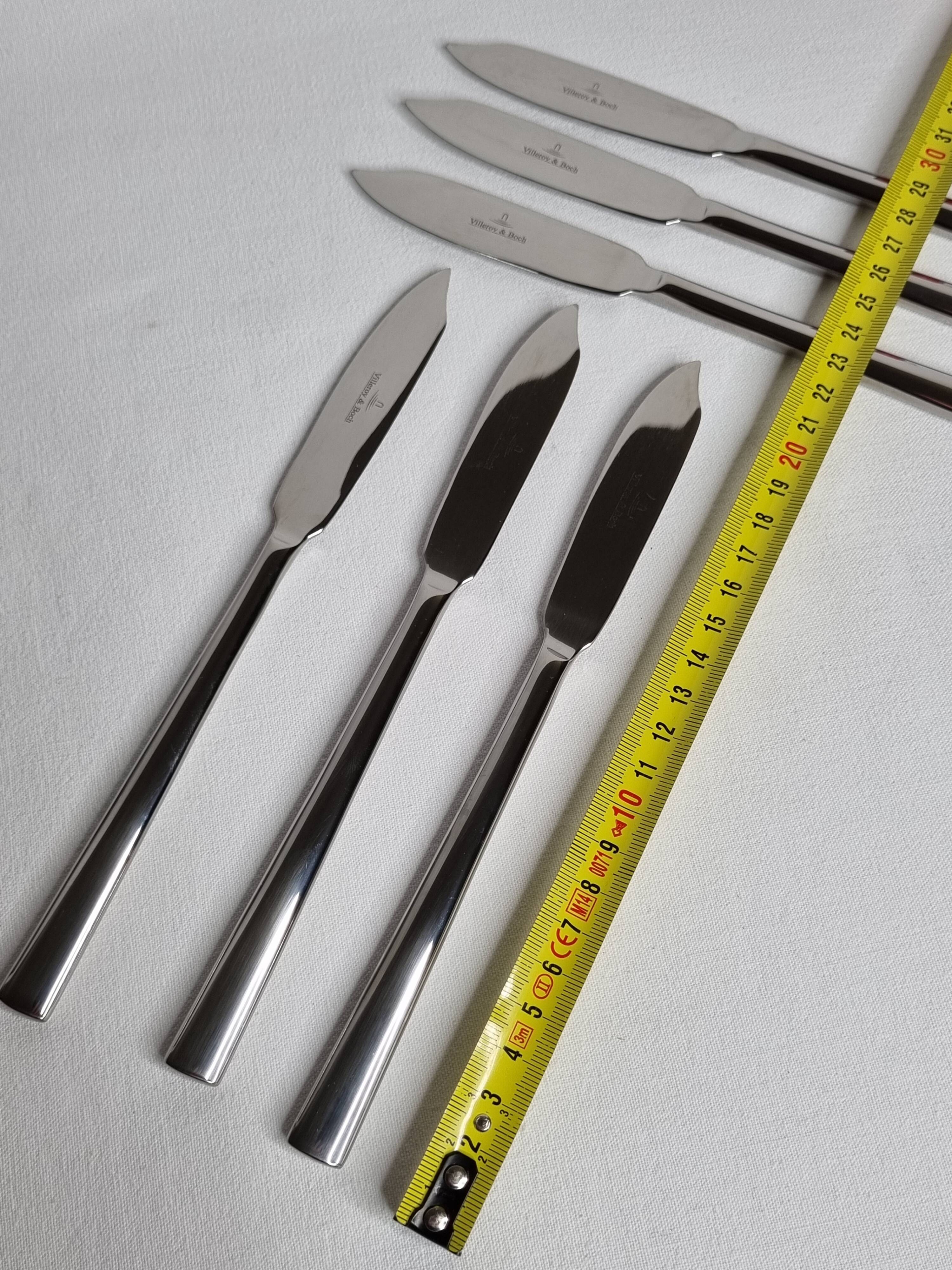 Set of six Villeroy and Boch fish knives, 21 cm