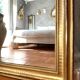 Antique Louis-Philippe mirror with pediment, 19th century