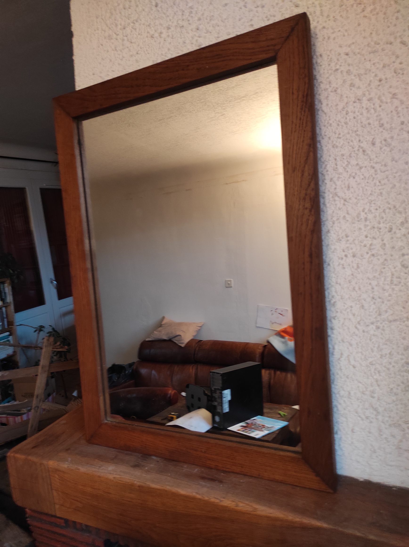 Old mercury mirror 74x43 cm