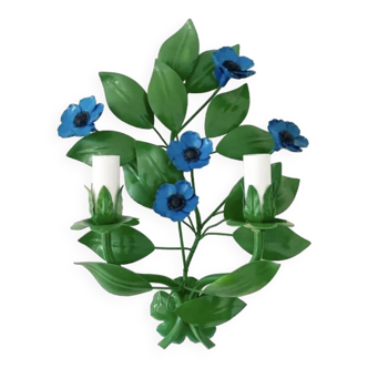 "Bleuets" wall light in painted metal