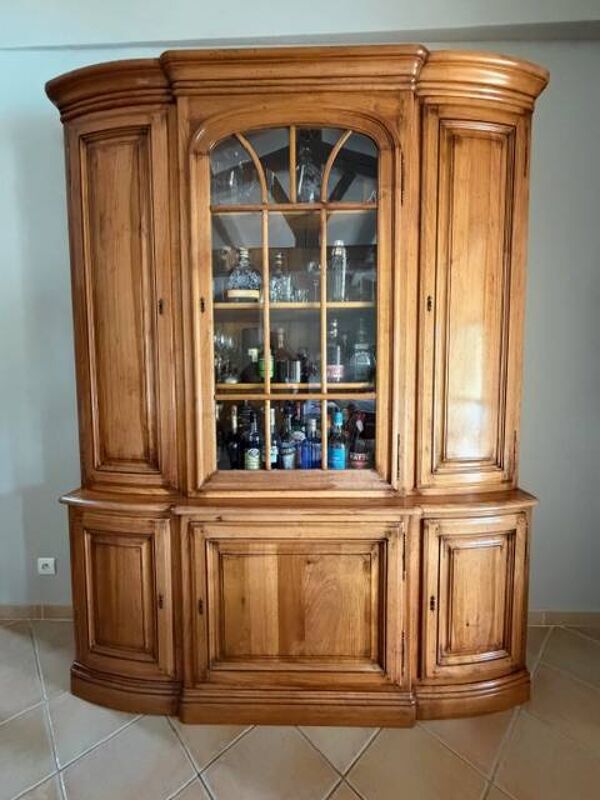 Bibliothèque en merisier massif – fond en bois de pays