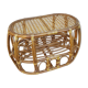 Table basse rotin et cannage, années 70