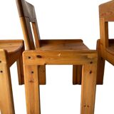 Silvio Coppola dining table with 4 dining chairs for Fratelli Montina