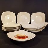 10 White porcelain soup plates