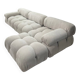 Modular XXL sofa for 5/6 people – Cloud Design – Cream Bouclé + Pouf