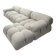 Modular XXL sofa for 5/6 people – Cloud Design – Cream Bouclé + Pouf