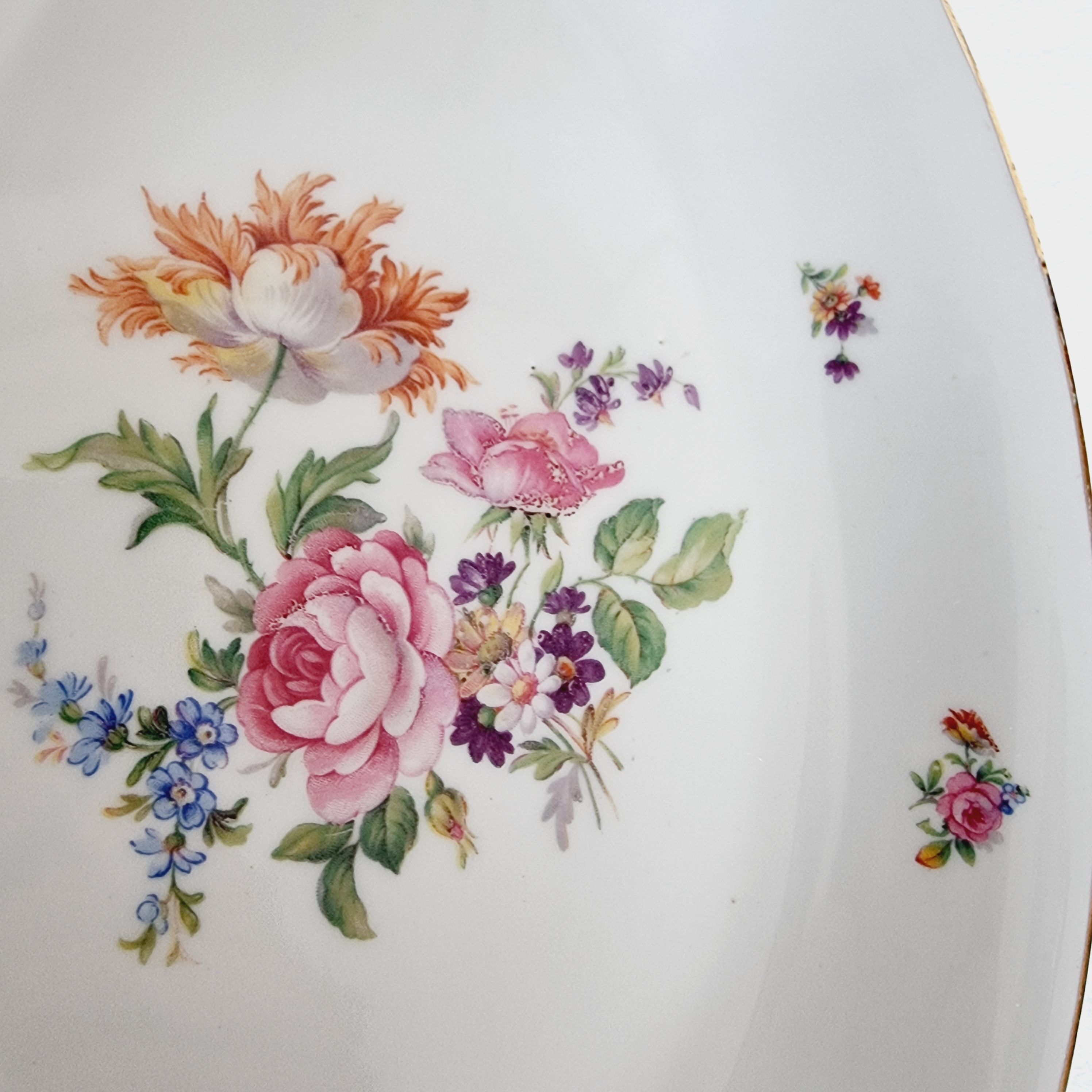 4 German Porcelain Serving Dishes from Bavaria Flores