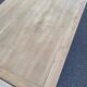 Extensible farmhouse dining table stripped in raw solid oak 1950