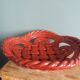 Fruit bowl, woven ceramic basket, Vallauris