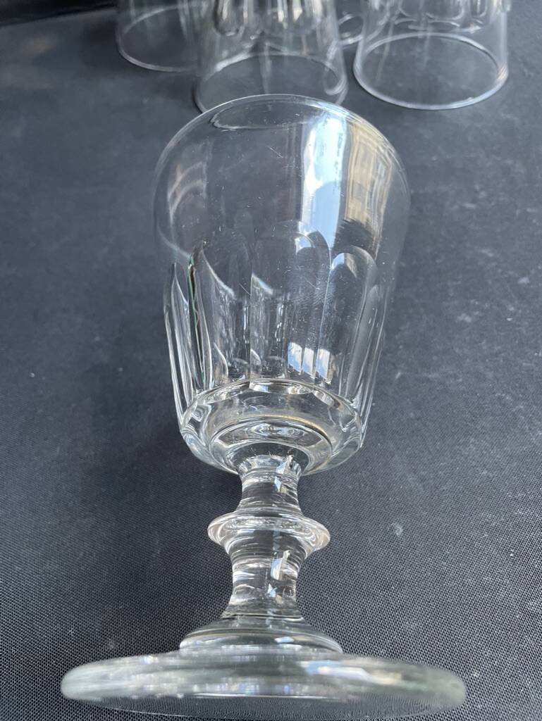 6 Water glasses n°2 - Baccarat/Saint Louis - 19th century