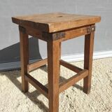 Oak workshop stool with grip