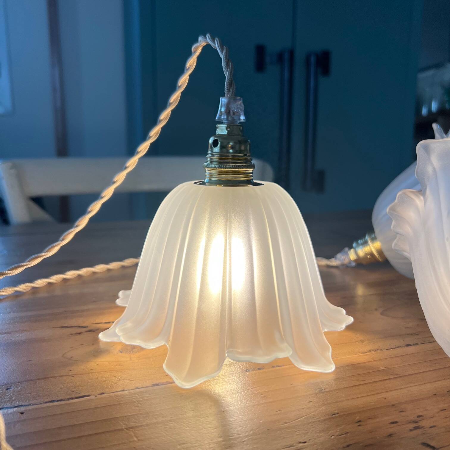 Vintage “tulip” portable lamp
