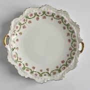 Plat à Gâteau et Assiettes à dessert Limoges | Rubans, Nœuds et Roses