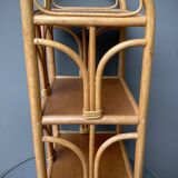 Vintage 3-tier rattan shelf