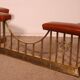 early 19th century fender club fireplace bench in brass and c