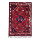 Handmade vintage Persian Joshagan rug 106cm x 159cm, 1970s