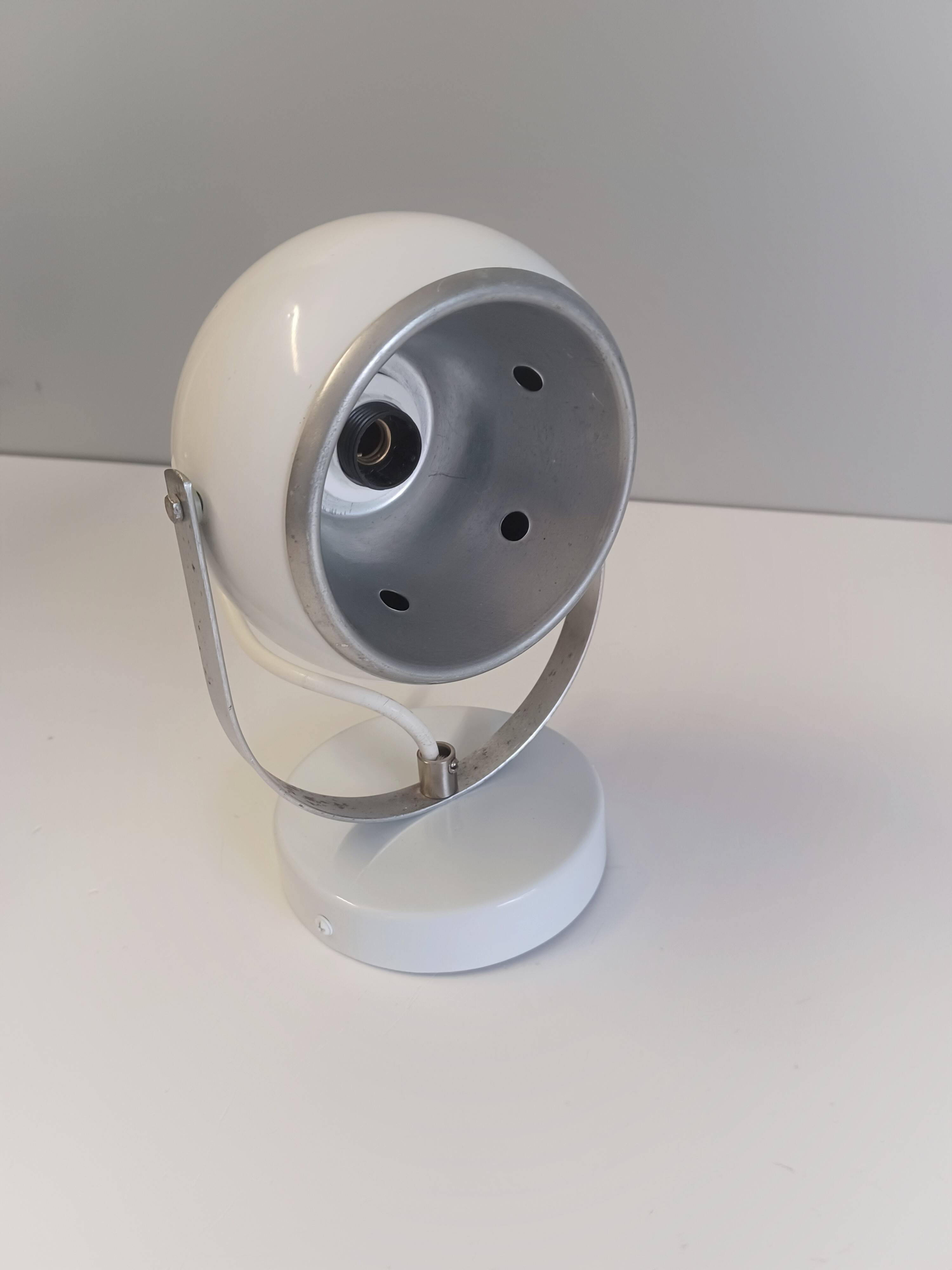 Wall lamp - Eye Ball - Space Age - Glossy White - 1970