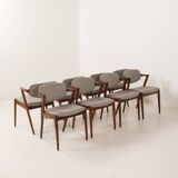 Kai Kristiansen chairs in roswood model 42, set of 8,Denmark 1960s