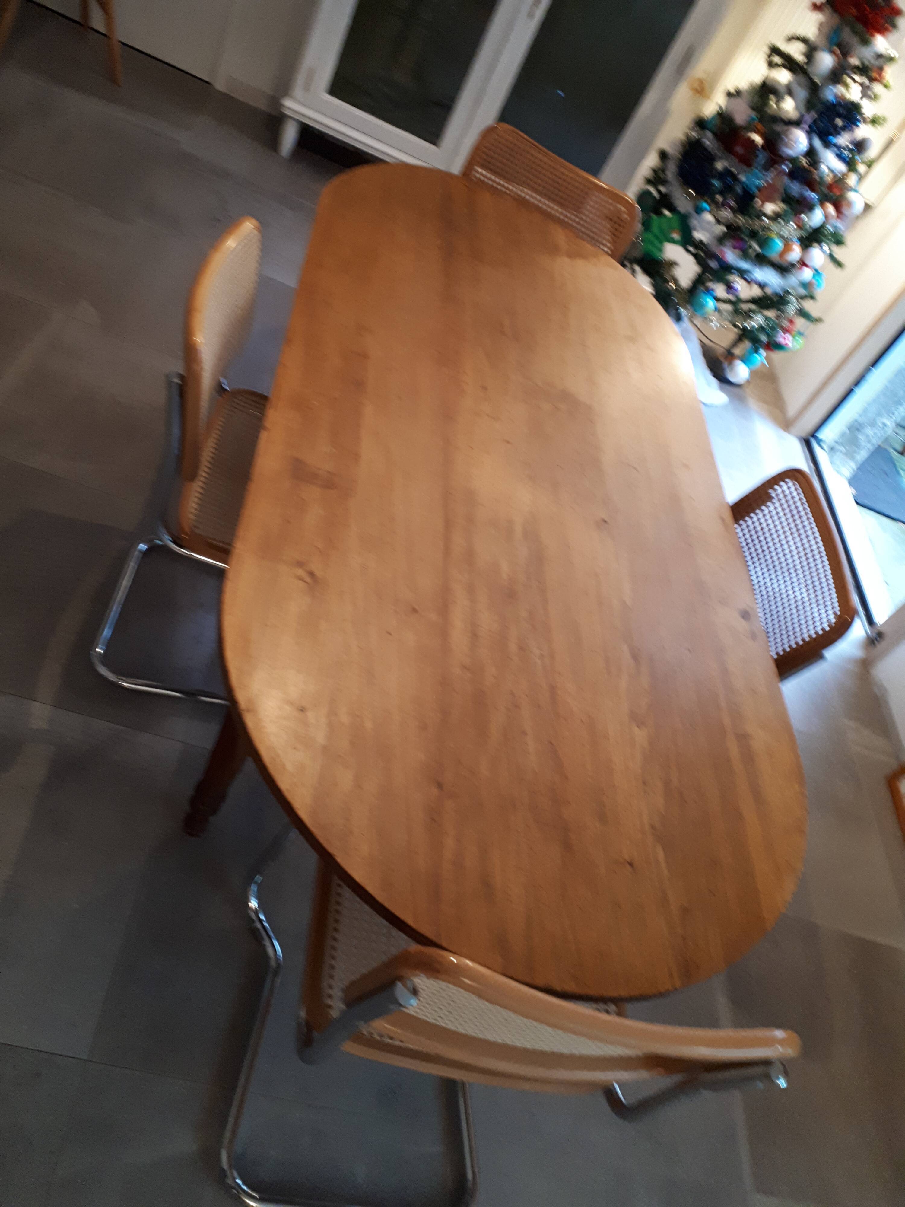 Farm table walnut oval tray