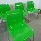 Set groene kunststof chromen buisframe stoelen Helmut Starke Zweden