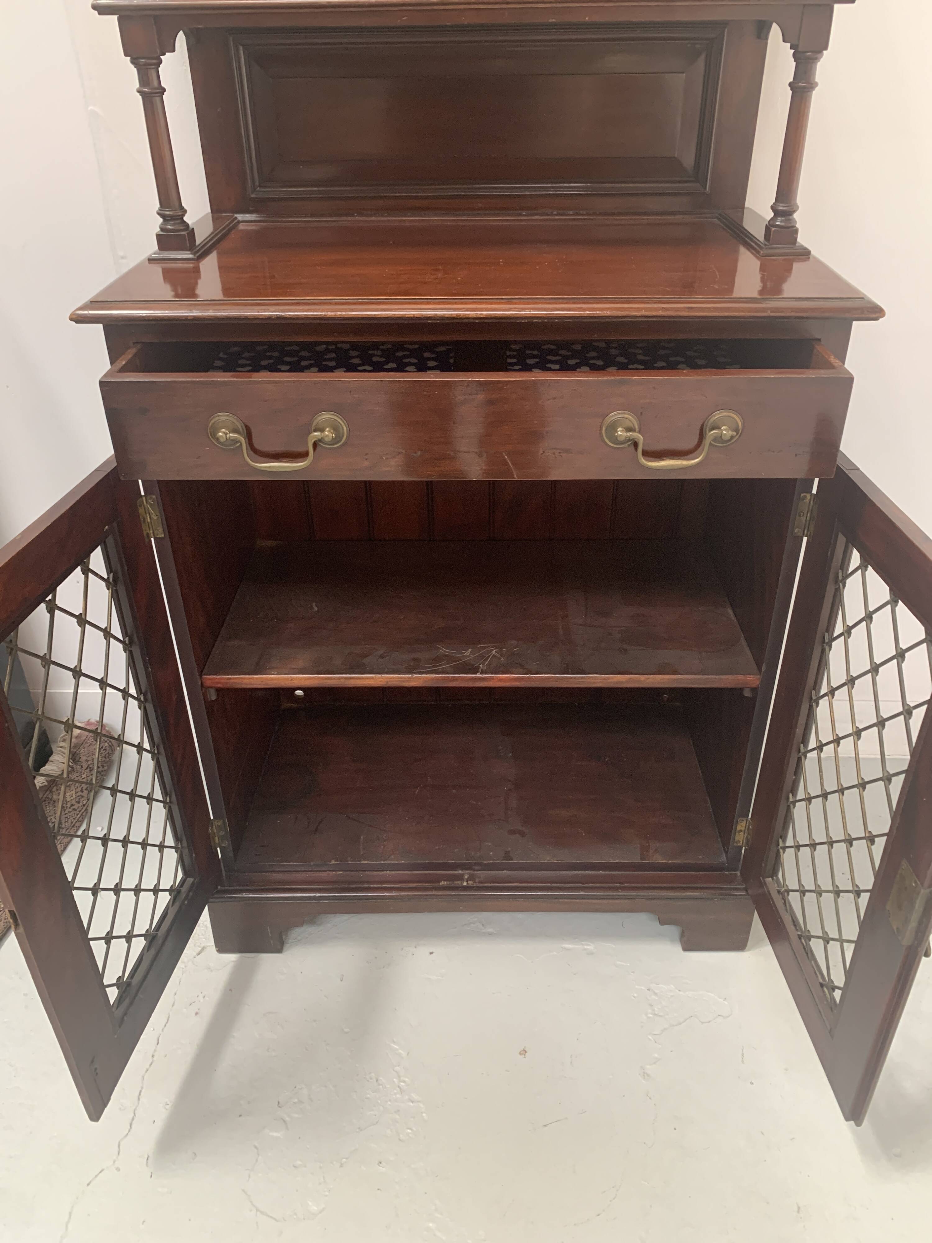 19th century Empire style mahogany serving trolley