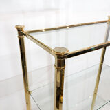 Kesterport Gold Polygonal Etagere Hollywood Regency Mid-century Display Unit 70s