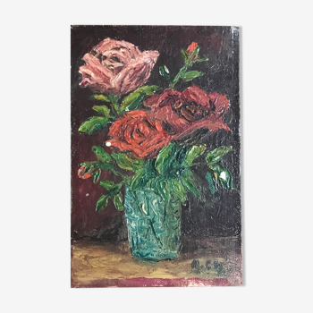 Canvas with bouquet 1955
