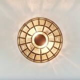 Grand plafonnier en verre du milieu du siècle de Limburg, Allemagne, années 1960.