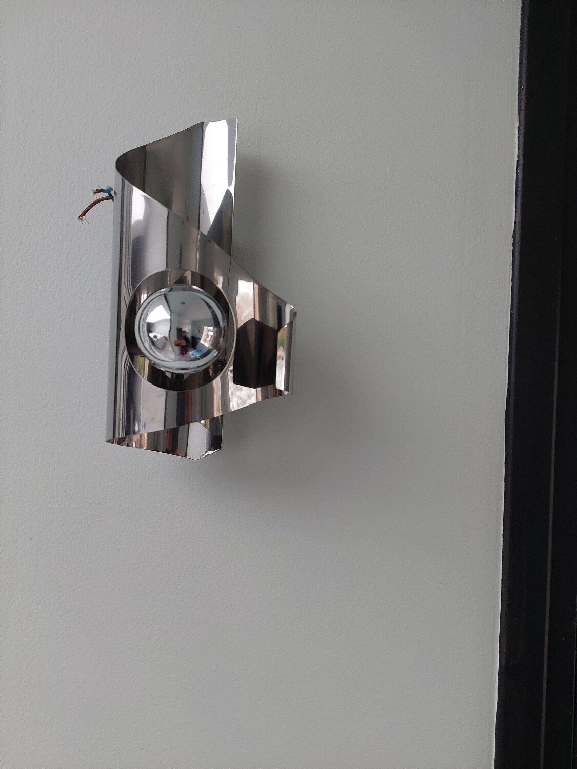 Wall light steel chrome year 70