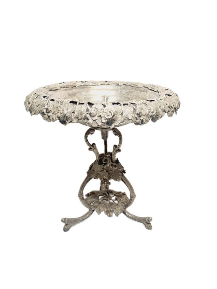 Coupe sur pied Biedermeier de Fraget, années 1890