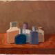 Old painting, still life with bottles, signed Milliquet (1896-1982)