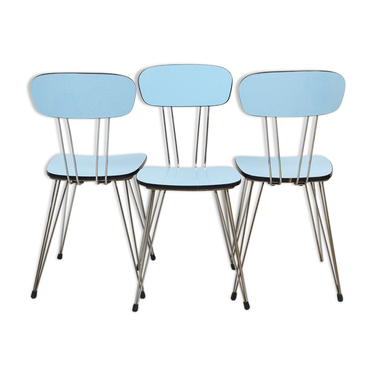 Formica chairs with eiffel legs