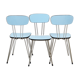 Chaises en formica à pieds eiffel