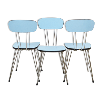 Chaises en formica à pieds eiffel
