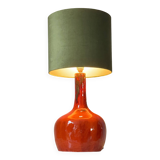 Orange Ceramic Table Lamp, 1970s