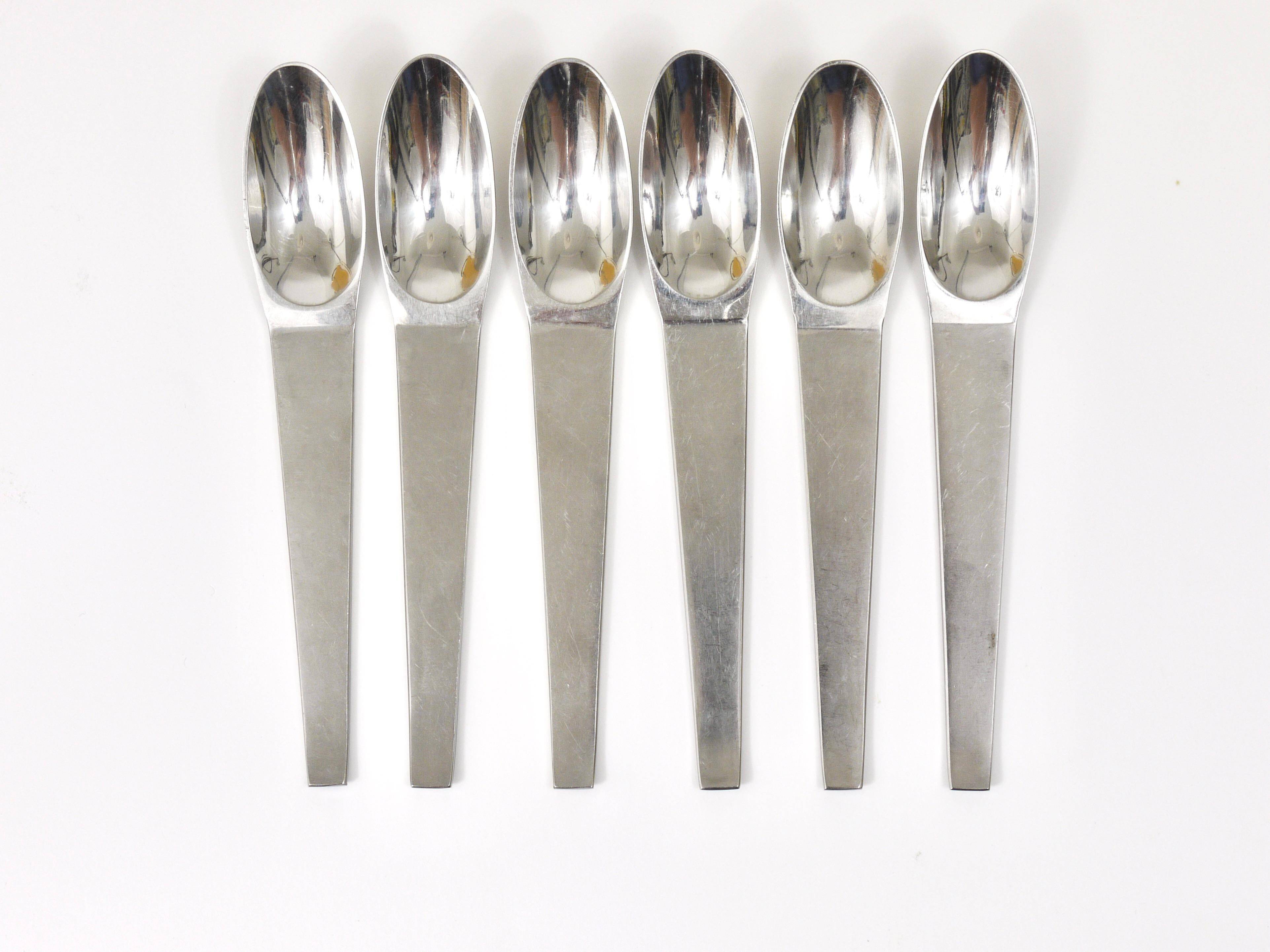 Carl Auböck 2060 Cutlery, 42 pcs., Complete for 6 People, Hammered Austria, 1950