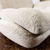 Paire de fauteuils lounge personnalisables Space Age Atlantis en boucle beige 1970'