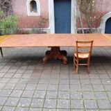 Extensible Napoleon III table in walnut, late 19th century.
