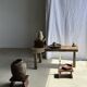 Small stool, auxiliary teak stool, Indonesian footrest H15