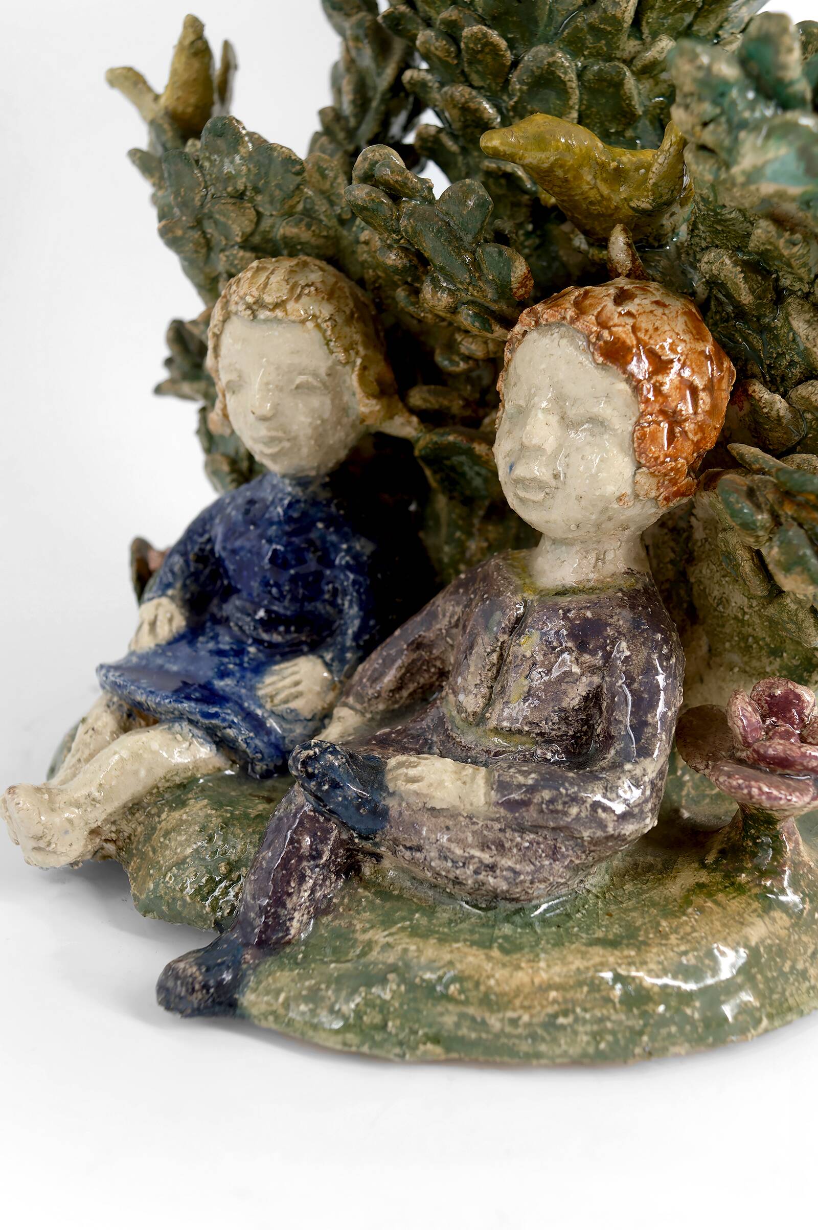 Ceramic lamp, dreamlike childhood – W. Schilder, Germany, c. 1970