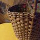 Woven wicker bottle basket. Flower Power. Very good condition.