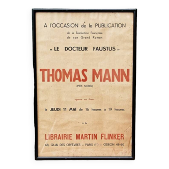 Affiche années 40, Thomas Mann, Docteur Faustus